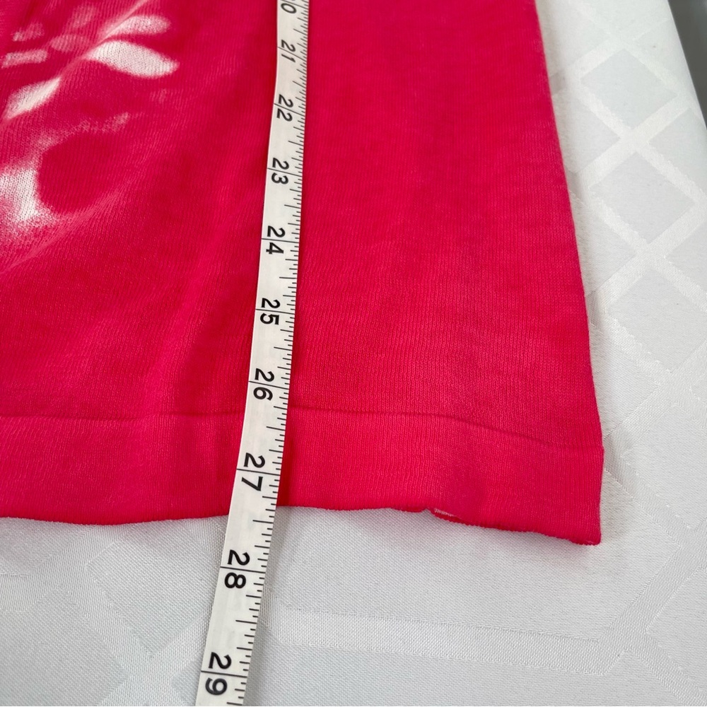 Chico's Pink and White Tie-Dye Open Cardigan - Picture 8 of 9